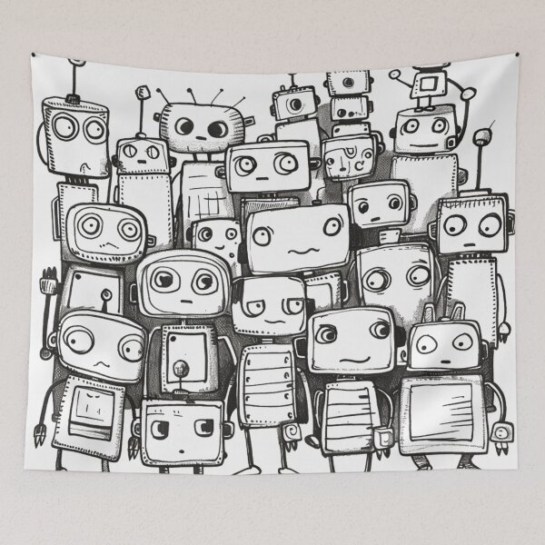 Item preview, Kids Doodle Robots designed and sold by SociallyRemoved.