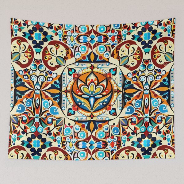 Item preview, Grand Fair Carousel Aerial Flower Carnival Abstract Cymatics  designed and sold by Zeporas Castle.