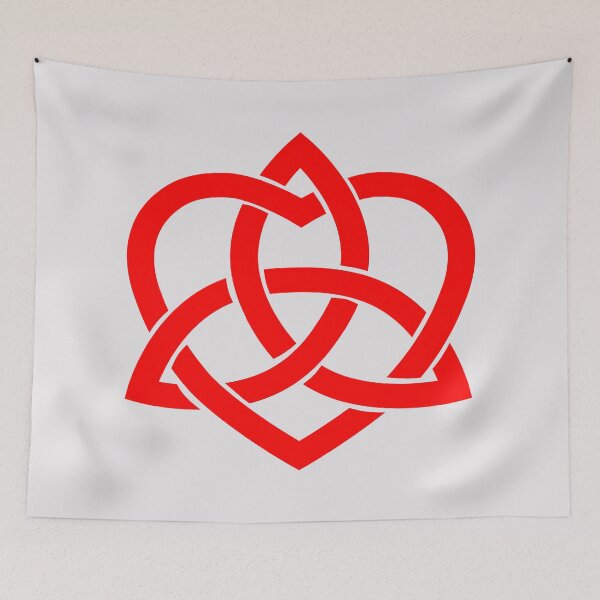 Item preview, Red Celtic Trinity Knot with Heart designed and sold by Jeallan Designs.