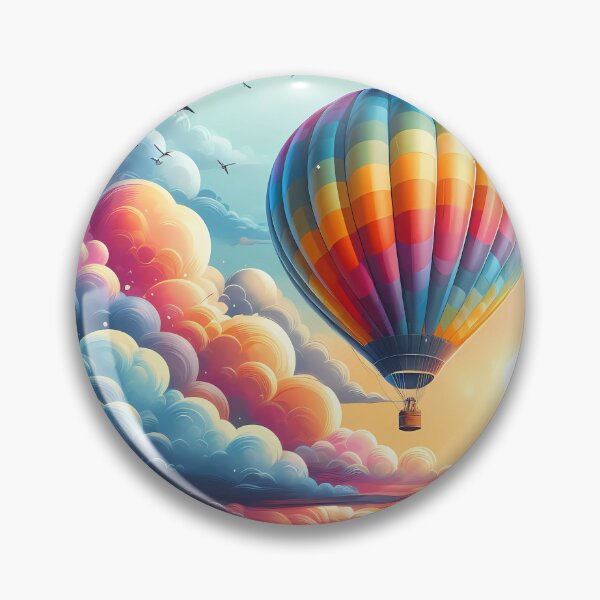Item preview, Colorful Hot Air Balloon Against a Radiant Sky designed and sold by Vitalka-uk.