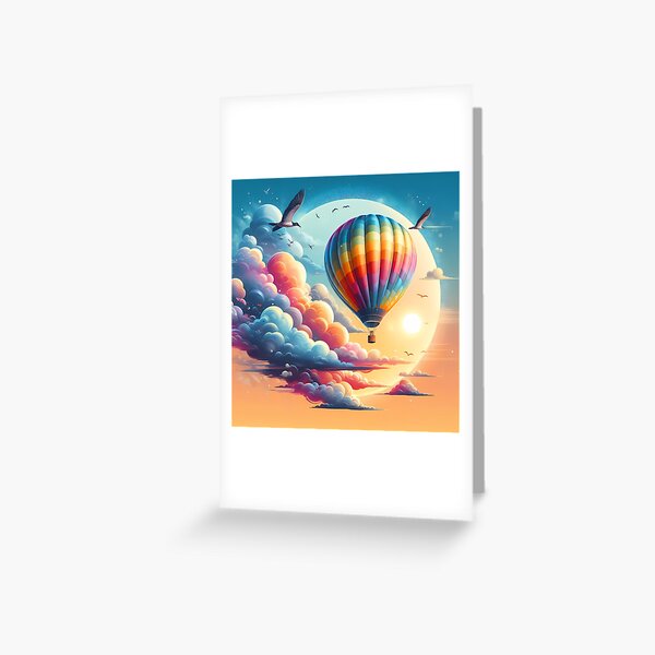 Item preview, Colorful Hot Air Balloon Against a Radiant Sky designed and sold by Vitalka-uk.