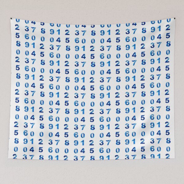 Item preview, sticker pack, Blue Numbers, paint brush designed and sold by Numbers-Art.