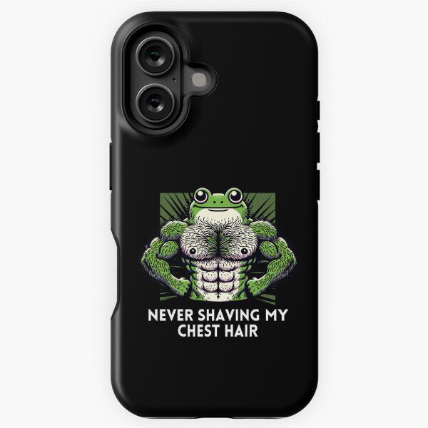 Item preview, Never Shaving My Chest Hair Muscle Frog designed and sold by Betsytiptoe.