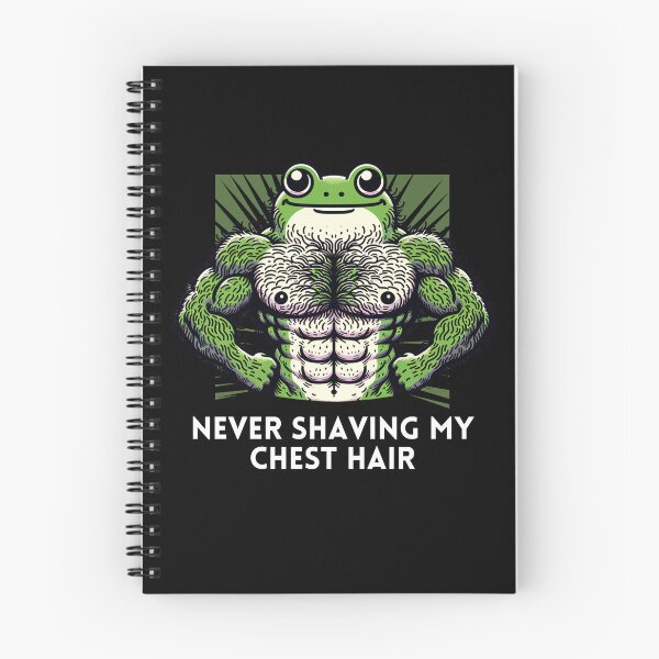 Item preview, Never Shaving My Chest Hair Muscle Frog designed and sold by Betsytiptoe.