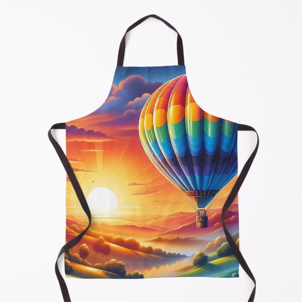 Item preview, Radiant Hot Air Balloon Over a Sunset Landscape designed and sold by Vitalka-uk.