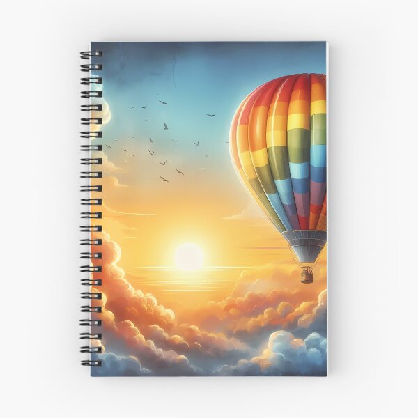 Item preview, Radiant Hot Air Balloon Over Sunset Clouds designed and sold by Vitalka-uk.