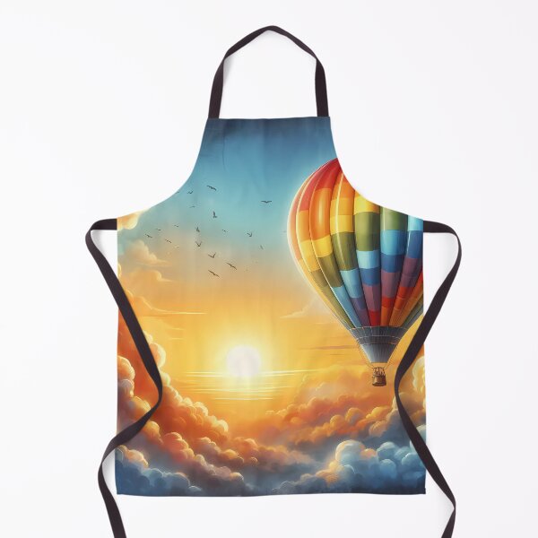 Item preview, Radiant Hot Air Balloon Over Sunset Clouds designed and sold by Vitalka-uk.