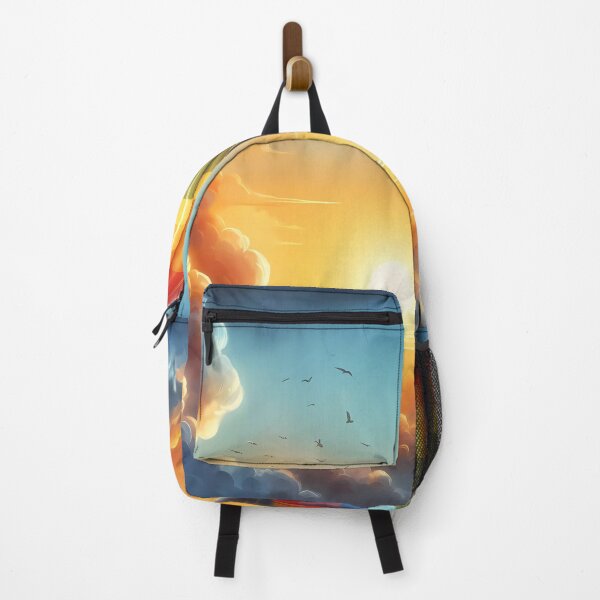 Item preview, Radiant Hot Air Balloon Over Sunset Clouds designed and sold by Vitalka-uk.