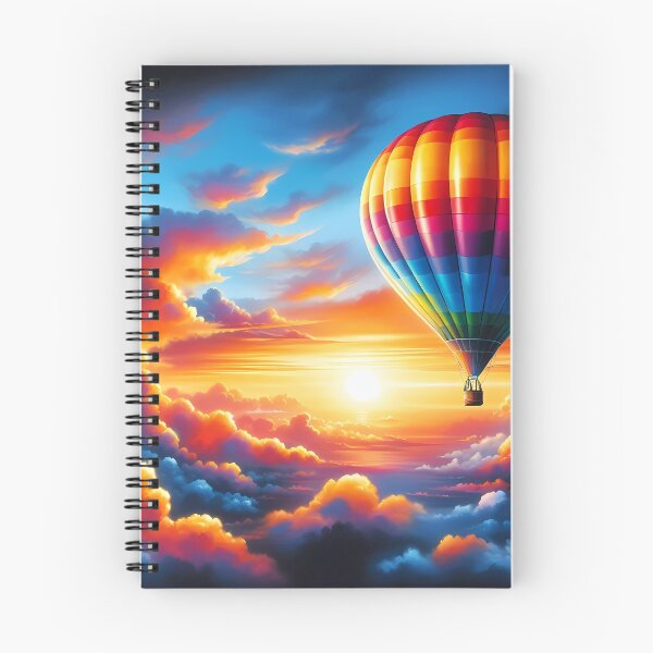 Item preview, Hot Air Balloon Soaring Through Vibrant Sunset Clouds designed and sold by Vitalka-uk.