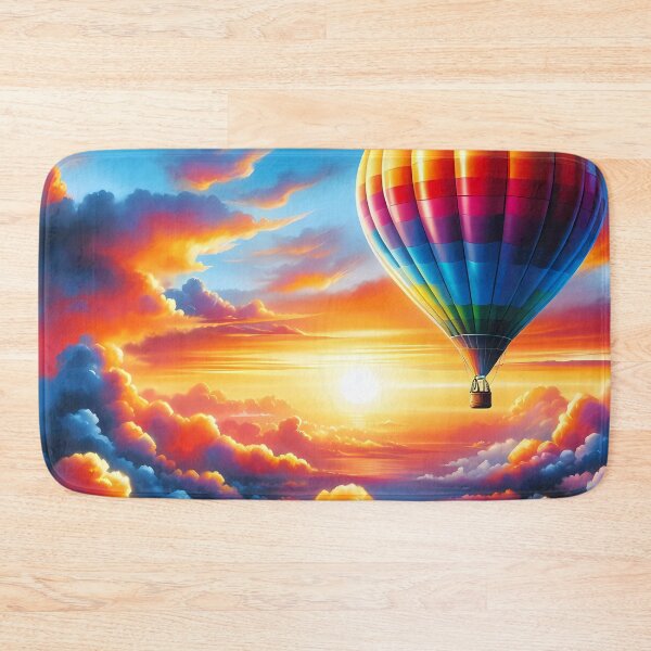 Item preview, Hot Air Balloon Soaring Through Vibrant Sunset Clouds designed and sold by Vitalka-uk.