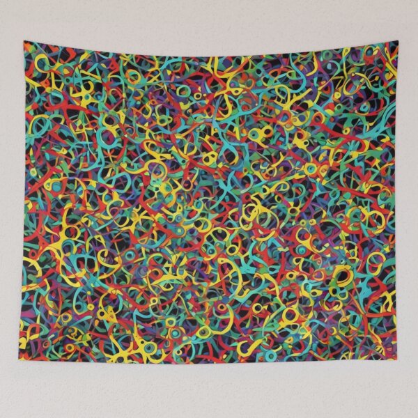 Item preview, Abstract Colorful Squiggles Pattern designed and sold by calibrit.
