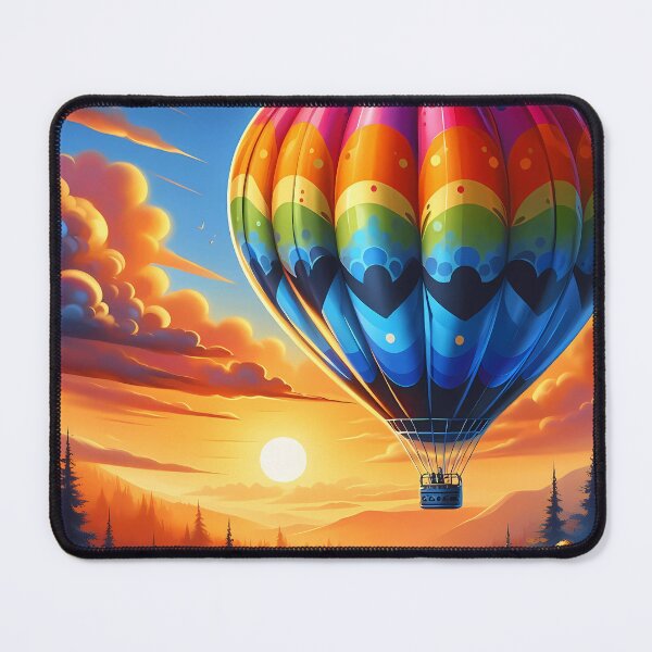 Item preview, Vibrant Hot Air Balloon at Sunset Over Scenic Landscape designed and sold by Vitalka-uk.