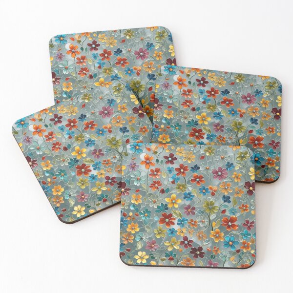 Item preview, Abstract Colorful Glass Flowers Pattern designed and sold by calibrit.