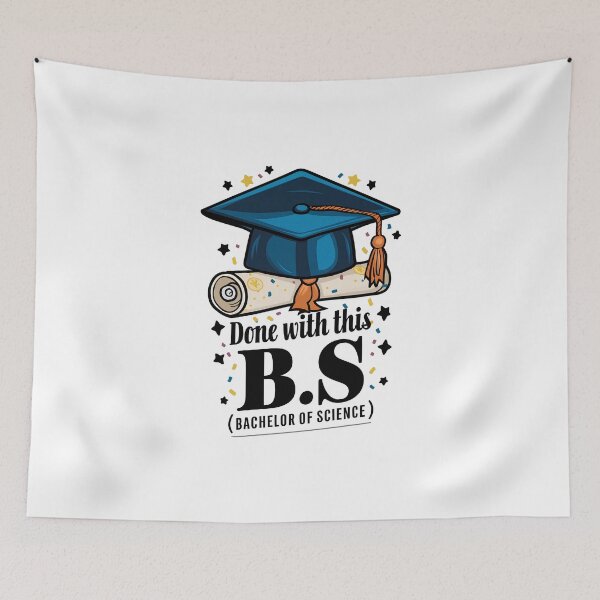 Item preview, Done With This BS Bachelor of Science GRADUATION designed and sold by DoodlrMob.