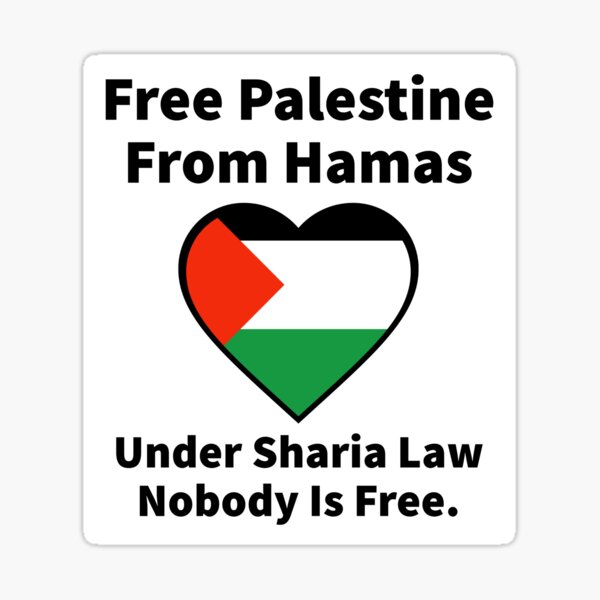 Item preview, Free Palestine, under Sharia law nobody is free designed and sold by Rachel the Artist .