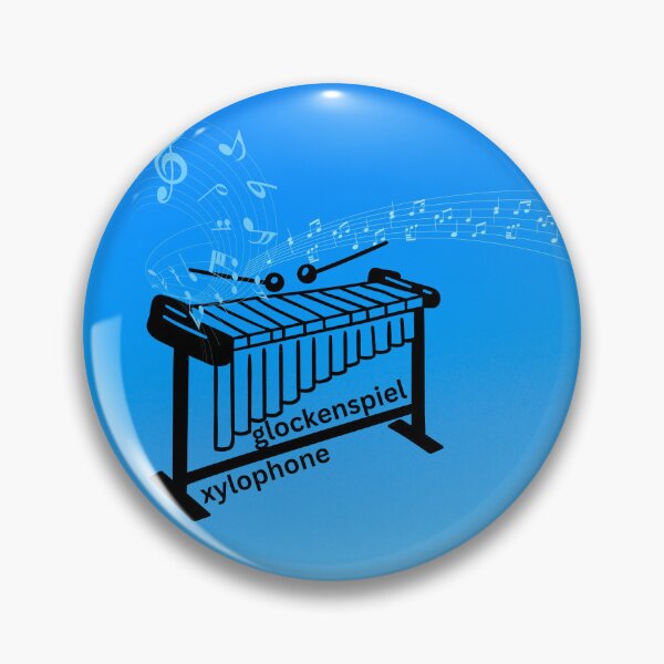 Item preview, Xylophone or Glockenspiel  Music Everywhere On Blue Gradient designed and sold by BrightrDayMusicArt.