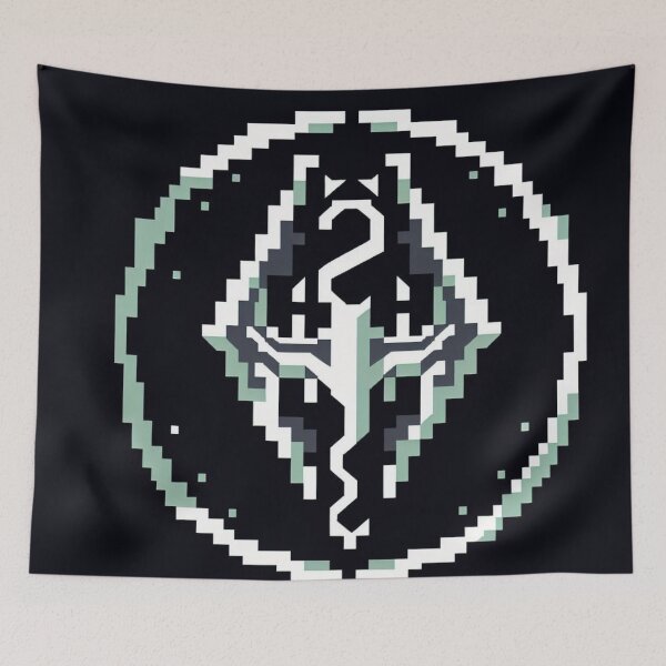 Item preview, Skyrim Pixel Art Logo designed and sold by Jake-Carter0.