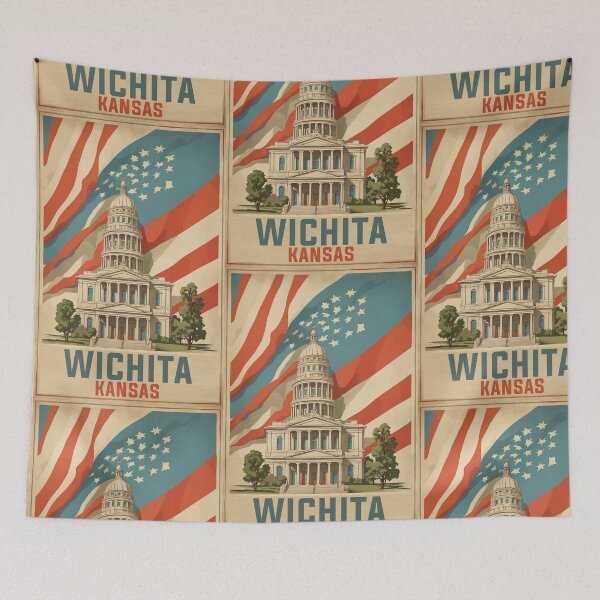 Item preview, Wichita Kansas USA Vintage Travel Tourism  designed and sold by TravelersGems.
