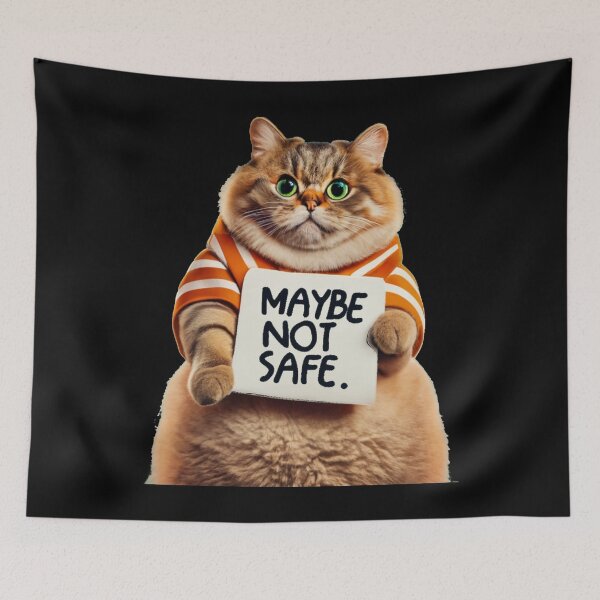 Item preview, Funny fluffy and sweet cat with paper card and funny text designed and sold by KrissGraphShop.