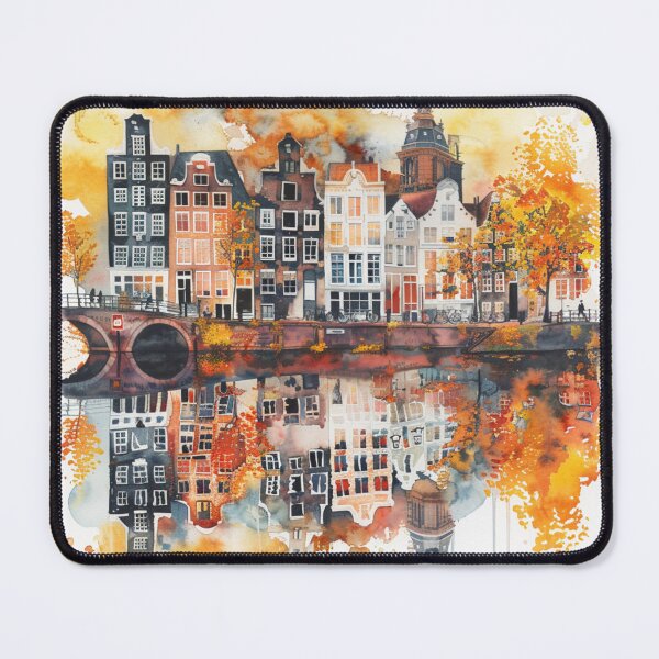 Item preview, A Watercolor Design of Amsterdam - Netherlands designed and sold by Sketch-Shack.