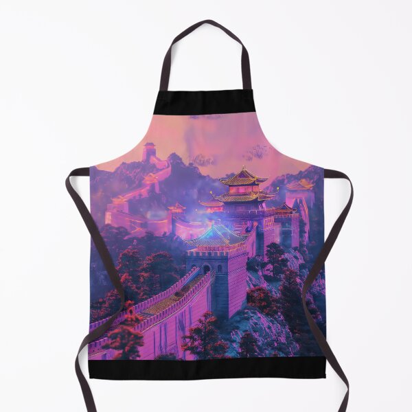 Item preview, High-tech Great Wall with Ancient Chinese Vaporwave Aura designed and sold by deepglitchart.