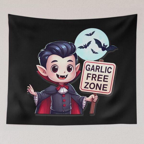 Item preview, Save the Vampire - Garlic free zone designed and sold by NaughtyDragon.
