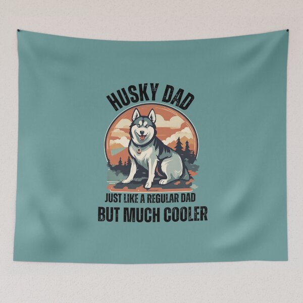 Item preview, Husky Dad Retro Sunset Like a Regular Dad But Cooler designed and sold by MomentumCloset.