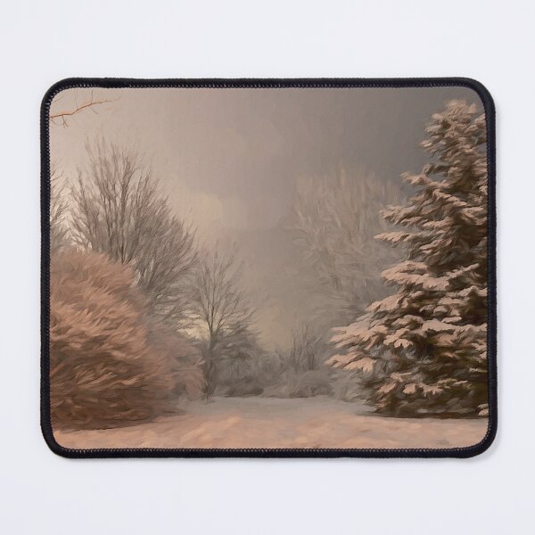 Item preview, Wintry Path Through a Forest at Night Painting designed and sold by jrtwynam.
