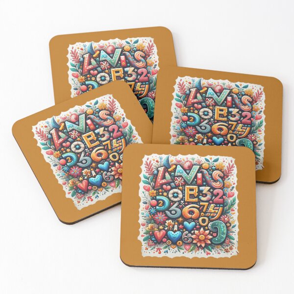 Item preview, Stunning Calligraphy Caracters, Numbers, Hearts and flowers Abstract  designed and sold by redask2me.
