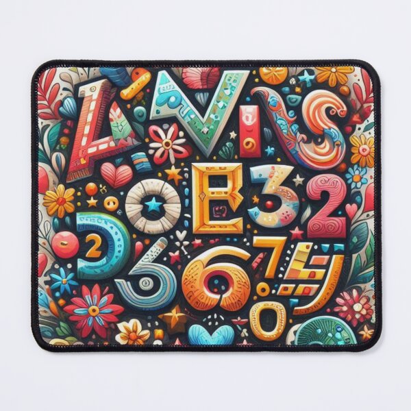 Item preview, Stunning Calligraphy Caracters, Numbers, Hearts and flowers Abstract designed and sold by redask2me.