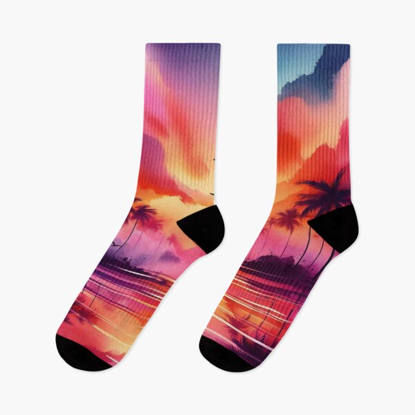 Item preview, Tropical Sunset Bliss A Vibrant Paradise Awaits designed and sold by ArtComixHaven.