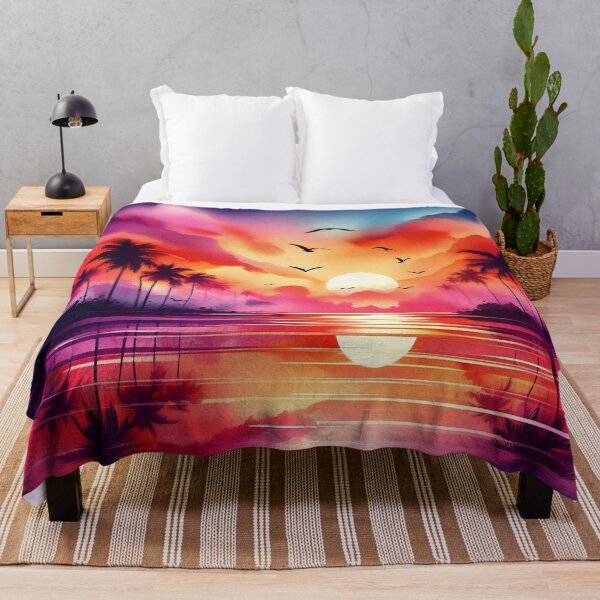 Item preview, Tropical Sunset Bliss A Vibrant Paradise Awaits designed and sold by ArtComixHaven.