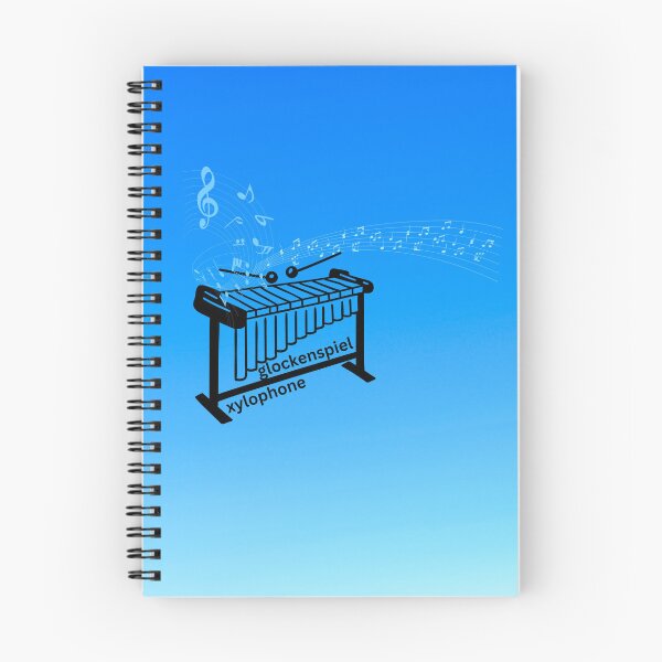 Item preview, Xylophone or Glockenspiel  Music Everywhere On Blue Gradient designed and sold by BrightrDayMusicArt.