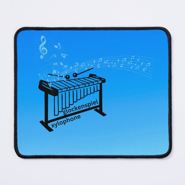 Item preview, Xylophone or Glockenspiel  Music Everywhere On Blue Gradient designed and sold by BrightrDayMusicArt.