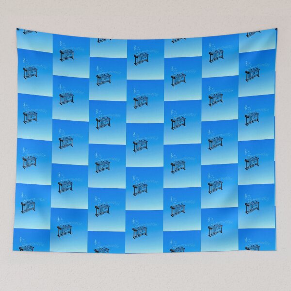 Item preview, Xylophone or Glockenspiel  Music Everywhere On Blue Gradient designed and sold by BrightrDayMusicArt.