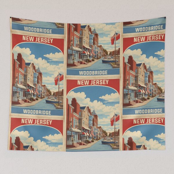 Item preview, Woodbridge New Jersey USA Vintage Travel Tourism  designed and sold by TravelersGems.
