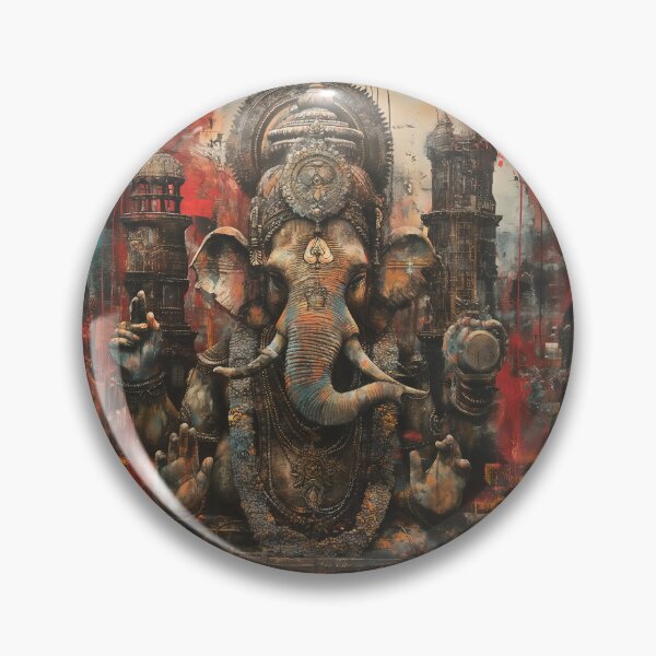 Item preview, Ganesha in a gritty dieselpunk city designed and sold by deepglitchart.