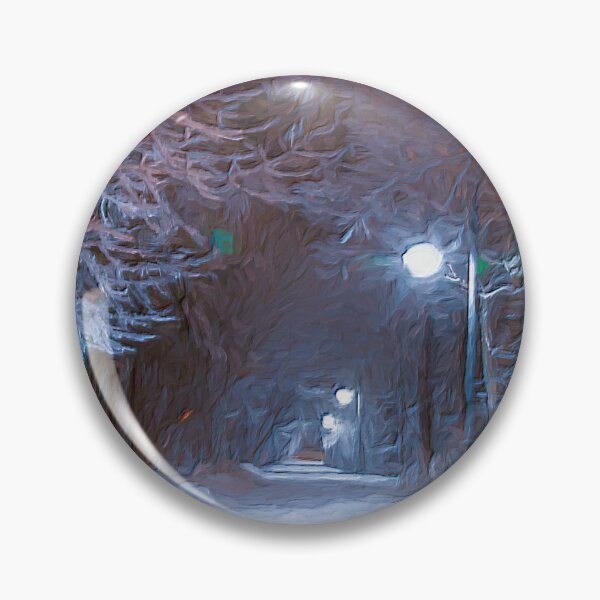 Item preview, Night Time Wintry Path through the Woods Painting designed and sold by jrtwynam.