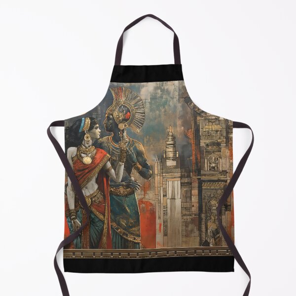 Item preview, Industrial-age India with mythological figures designed and sold by deepglitchart.