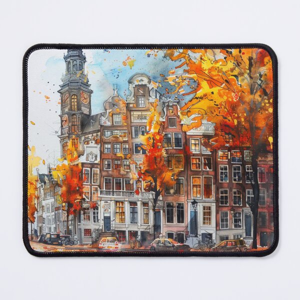 Item preview, A Watercolor Design of Amsterdam - Netherlands designed and sold by Sketch-Shack.