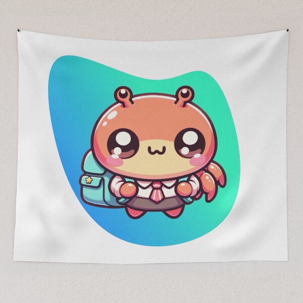 Aperçu de l'œuvre Crabe d'école Kawaii créée et vendue par StephanieBrock.