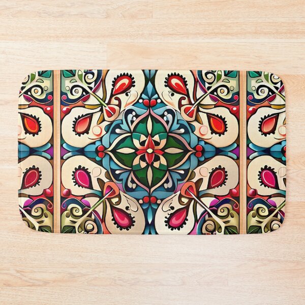 Item preview, Romantic Red Moorish Storybook Enchanted Carousel Castle Pattern designed and sold by Zeporas Castle.