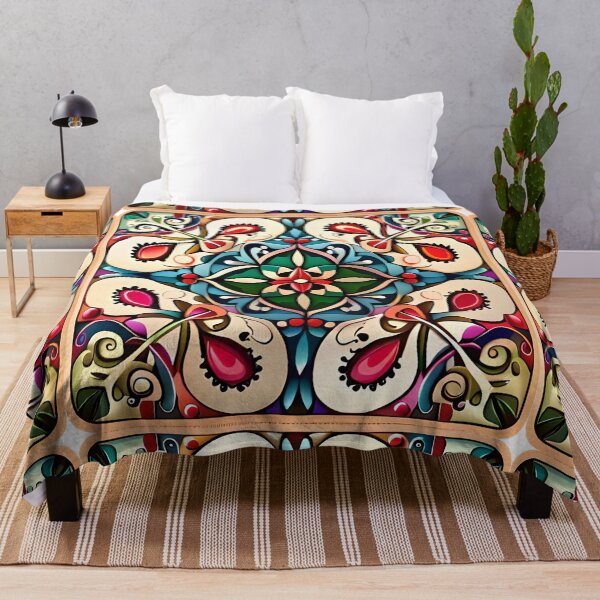 Item preview, Romantic Red Moorish Storybook Enchanted Carousel Castle Pattern designed and sold by Zeporas Castle.