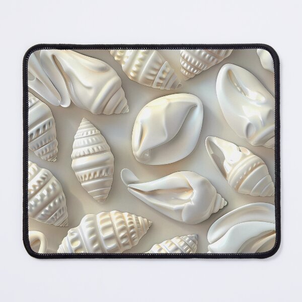 Item preview, "White Cowrie Shells Pattern" designed and sold by Art-Vortex-fr.
