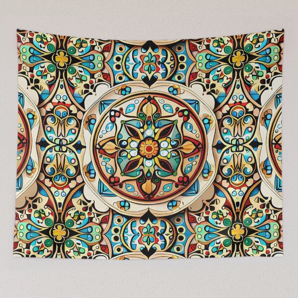 Item preview, Royal Etheric Floral Mandala Enchanted Carousel Castle Pattern designed and sold by Zeporas Castle.