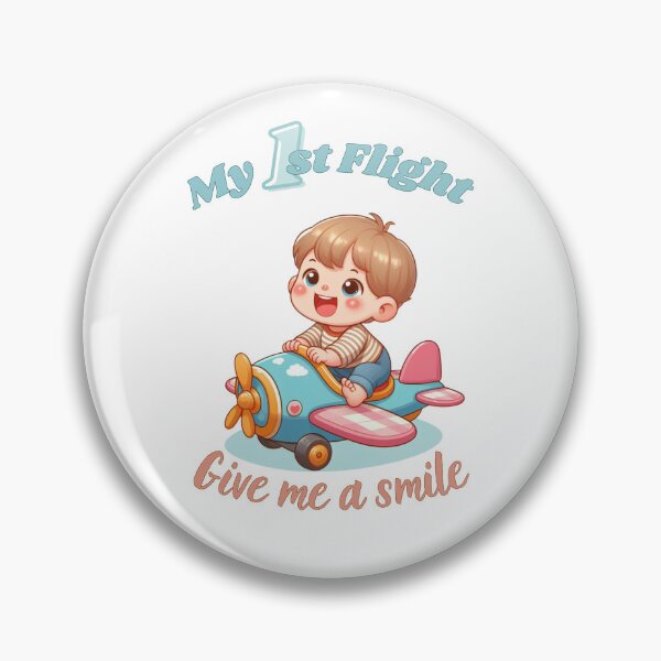 Item preview, My first flight baby boy and kids T-shirt designed and sold by coloursforkids.