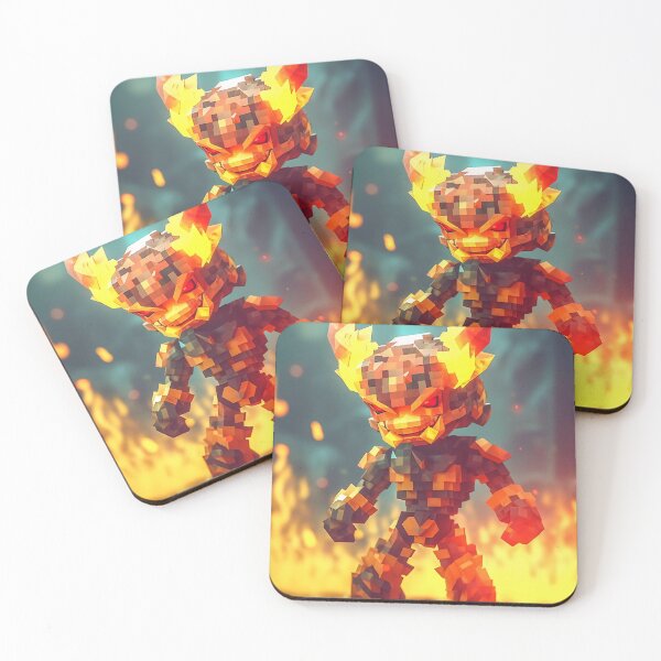 Item preview, Fire Ember Monster / Japanese Fire Spirit designed and sold by ZGigerBarker.