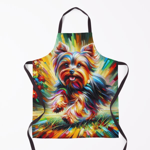 Item preview, Yorkshire Terrier Dog Colorful Acrylic Art Print designed and sold by Puppy Puzzles Plus.