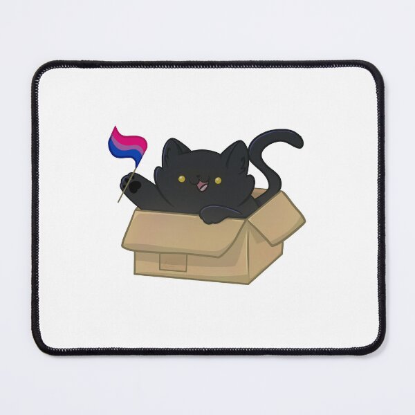 Item preview, pride black cat - bisexual flag designed and sold by linnylooo.