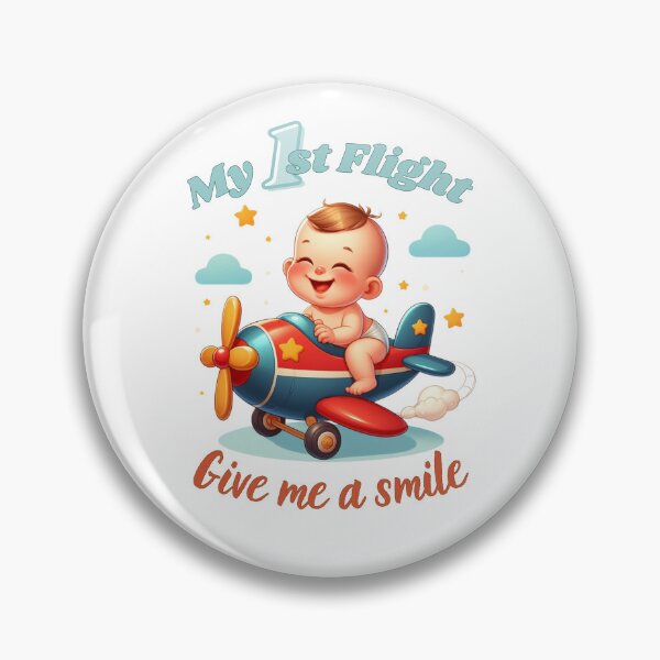 Item preview, My first flight baby boy and kids T-shirt designed and sold by coloursforkids.